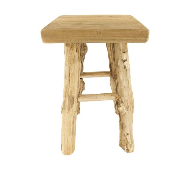 Stool teak wood 30x30x48cm - Natural