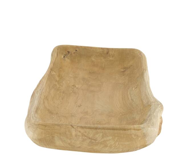 Bowl teak wood on feet 50x28x9cm - Natural