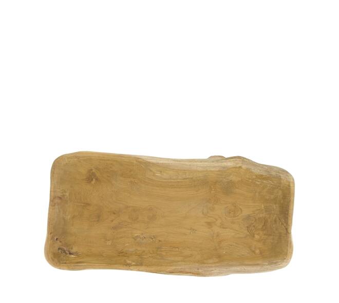 Bowl teak wood on feet 50x28x9cm - Natural