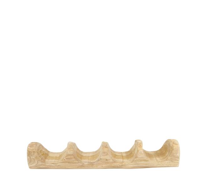 Winebottle holder teak wood 45x9x7cm - Natural