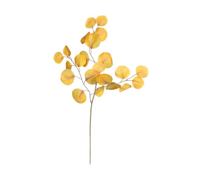 Branch eucalyptus artificial 82x35x5cm - Yellow