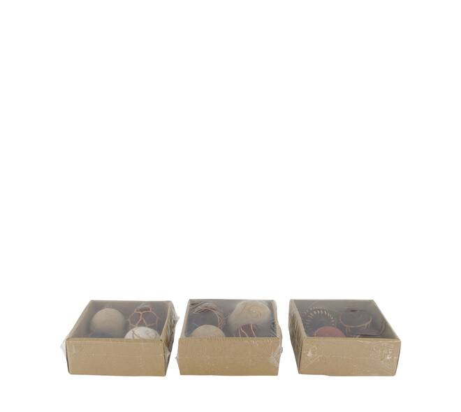 Exotic mix ethnic bellaini nature 15x15x6.5cm 4pc C3 - Multi