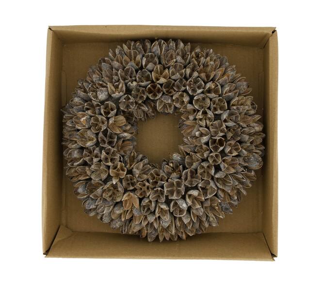 Wreath bakuli nature 27x27x7cm