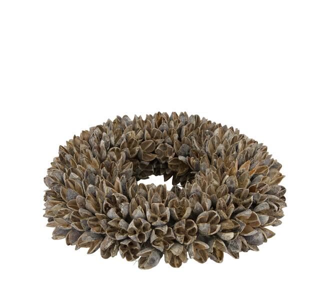 Wreath bakuli nature 27x27x7cm