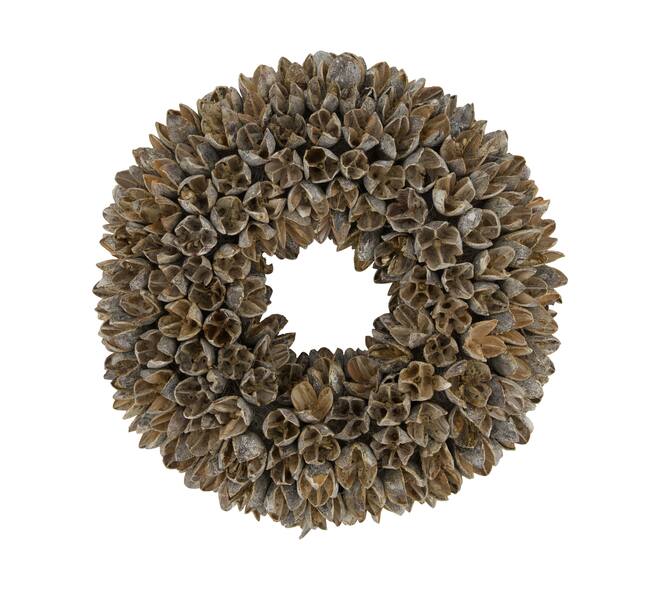 Wreath bakuli nature 27x27x7cm