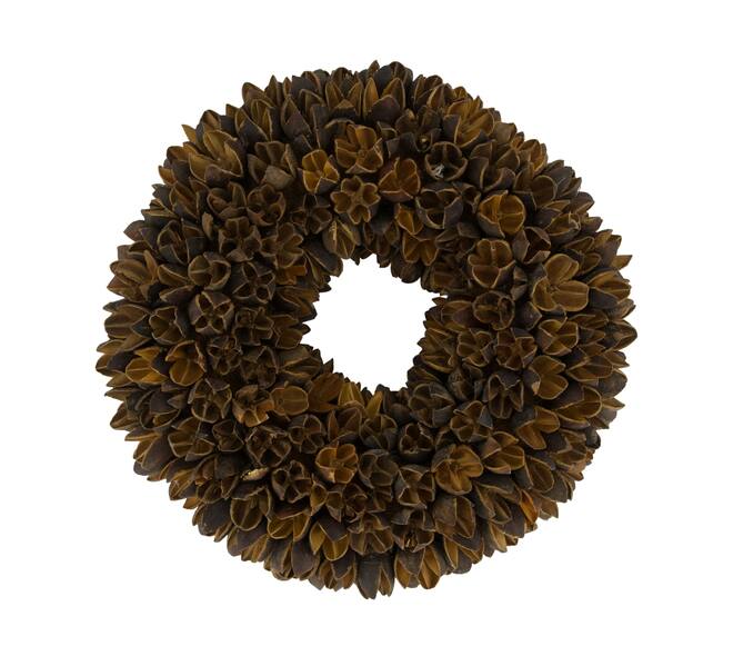 Wreath bakuli nature 27x27x7cm