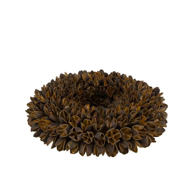 Wreath bakuli nature 27x27x7cm