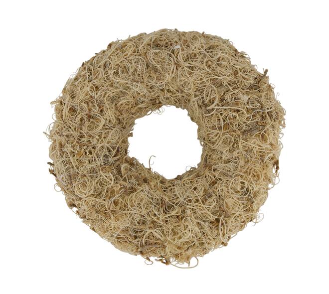 Wreath curly moss nature 25x25x6cm