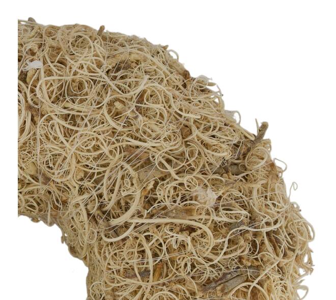 Wreath curly moss nature 25x25x6cm