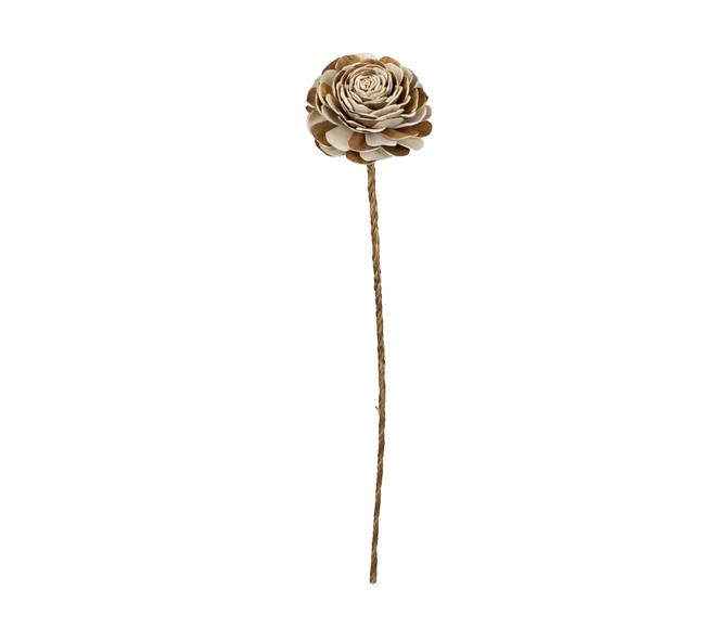 Flower sola buster gardenia two tone nature 65x12x12cm - Cream