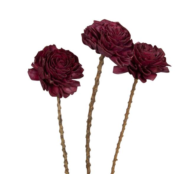Flower sola dahlia coco 55x10x10cm 3pc - Purple