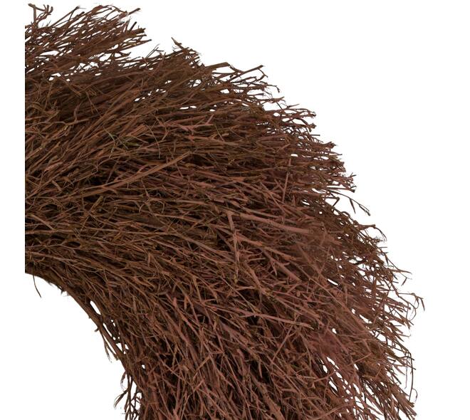 Wreath chili grass in poly wrap nature 59x59x14.5cm - Pink
