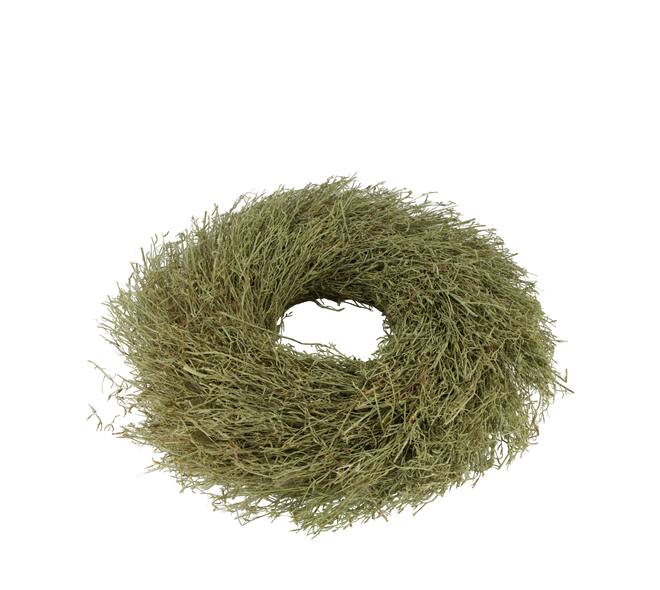 Wreath chili grass in poly wrap nature 59x59x14.5cm - Green