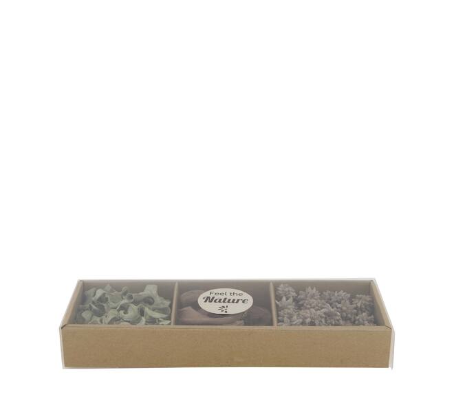 Exotic mix potpourri coco cut tray nature 28.5x10x4cm