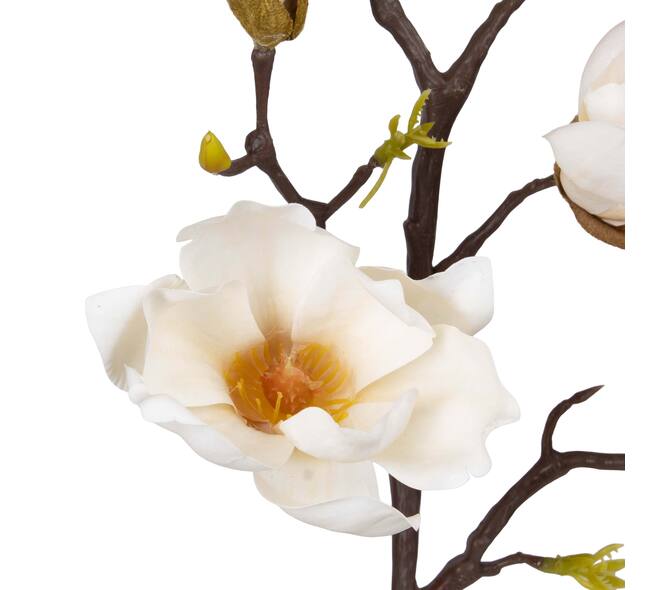Branch magnolia artificial 65x23x6cm - White