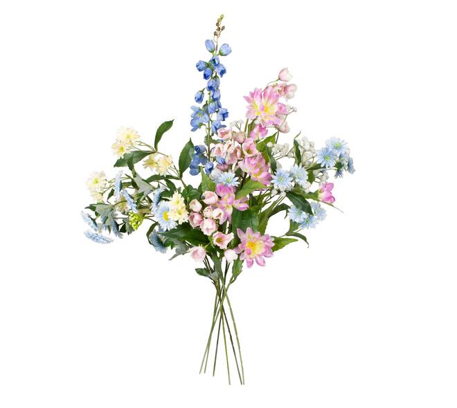 Flower bouquet 7 stems artificial 90x47x27cm - Multi