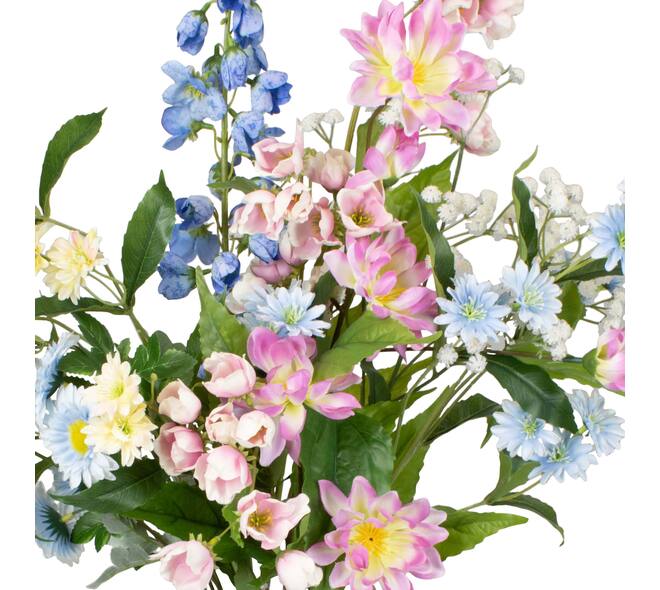 Flower bouquet 7 stems artificial 90x47x27cm - Multi