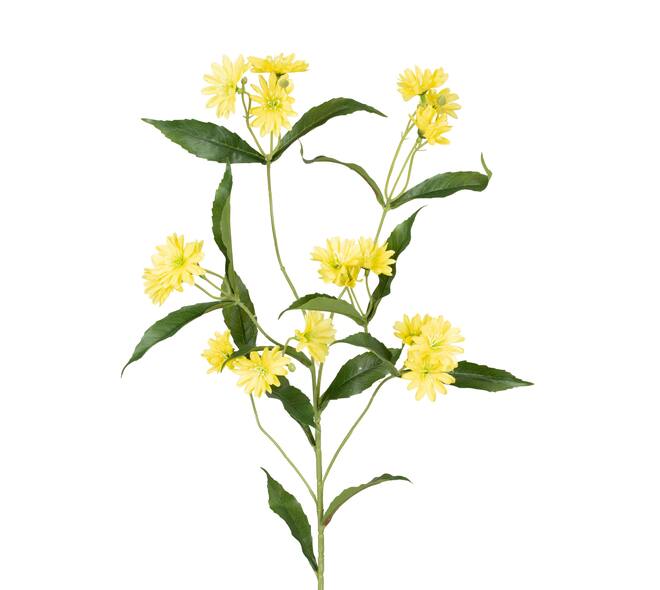 Branch chrysanthemum artificial 85x30x20cm - Yellow