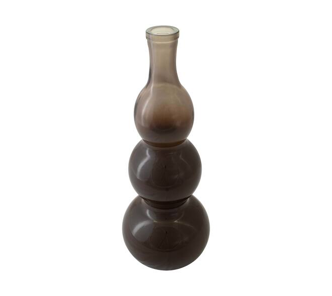 Bottle recycled glass 17x17x45cm - Brown