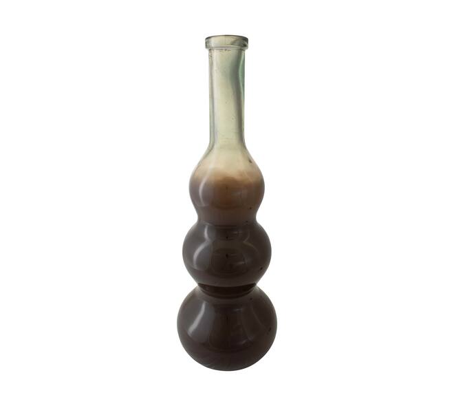 Bottle recycled glass 26.5x26.5x75.5cm - Brown