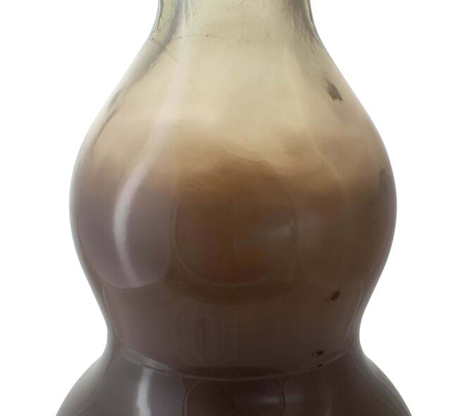 Bottle recycled glass 26.5x26.5x75.5cm - Brown