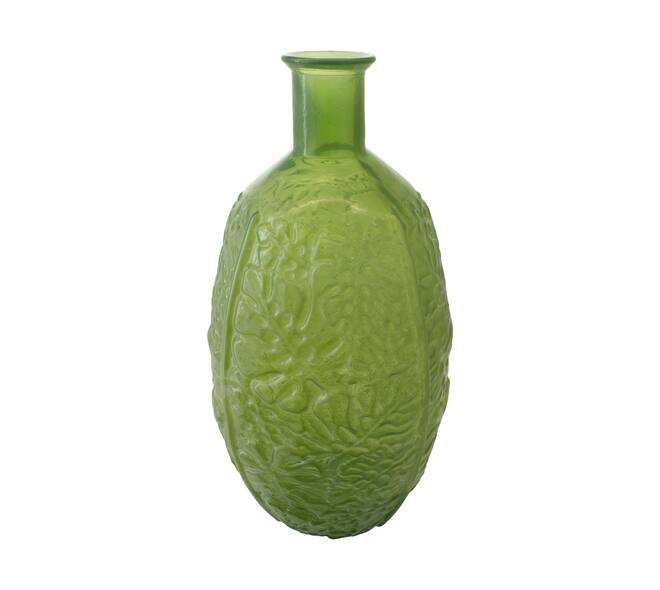 Bottle recycled glass 29x29x59cm - Green