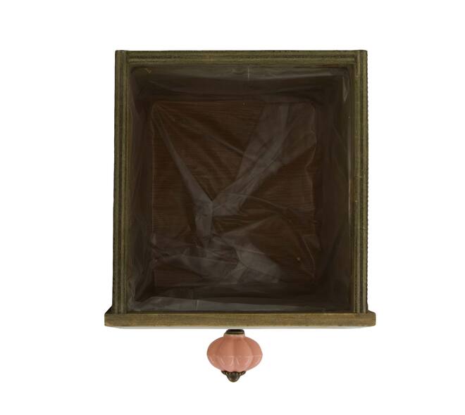 Planter plywood with plastic 18x18x18cm S/3