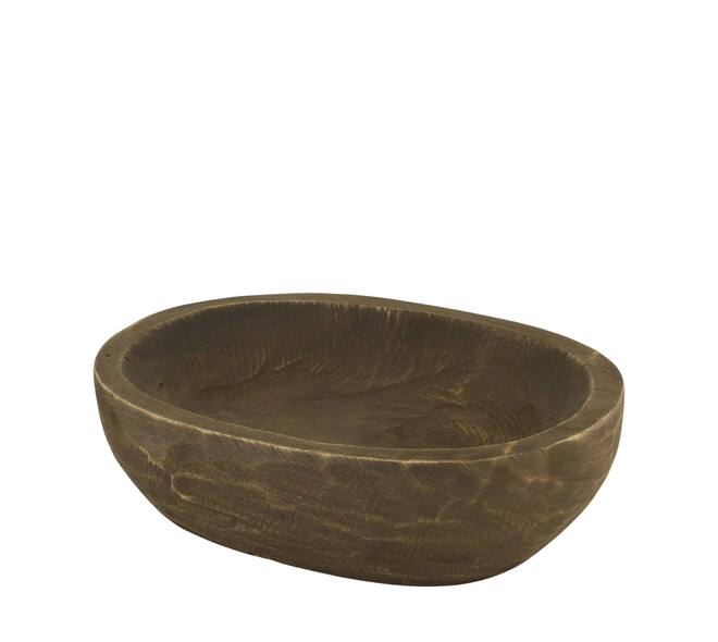 Bowl paulownia wood 28x22x8cm - Black