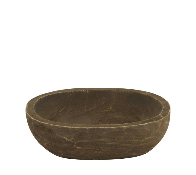 Bowl paulownia wood 28x22x8cm - Black