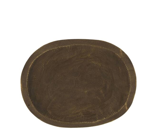 Bowl paulownia wood 28x22x8cm - Black