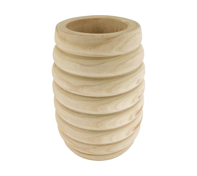 Vase paulownia wood 28x28x38cm