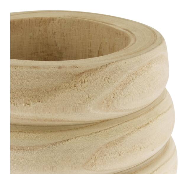 Vase paulownia wood 28x28x38cm