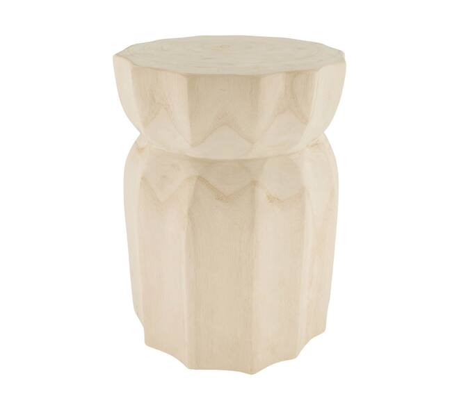Side table round paulownia wood 28x28x38cm