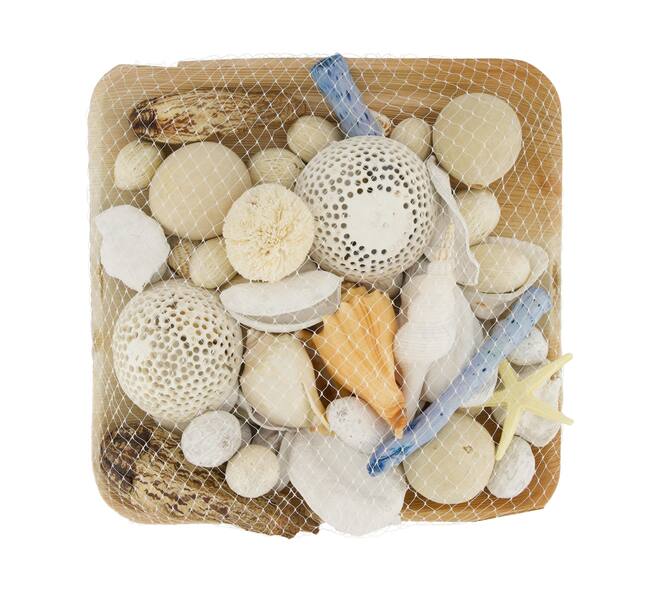 Potpourri with acacia plate nature 25.5x25.5x8cm - Multi