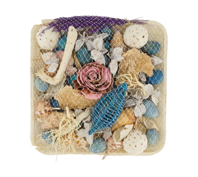 Potpourri with acacia plate nature 25.5x25.5x8cm