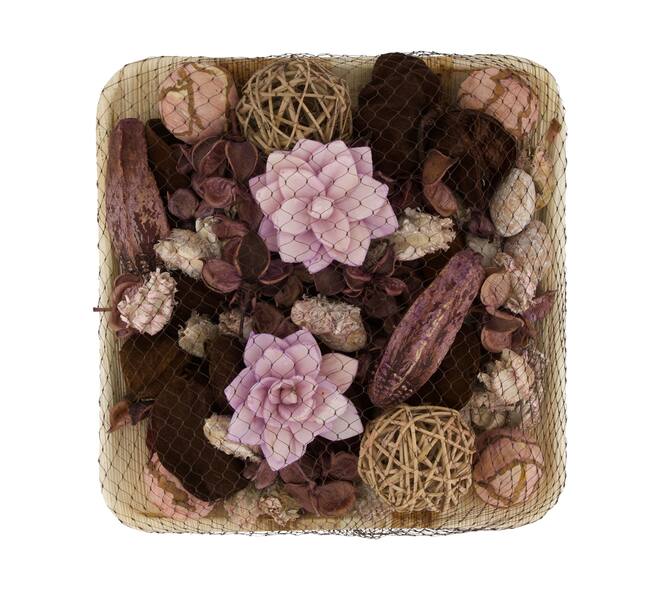 Potpourri with acacia plate nature 25.5x25.5x8cm