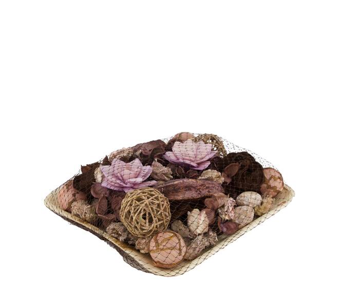 Potpourri with acacia plate nature 25.5x25.5x8cm