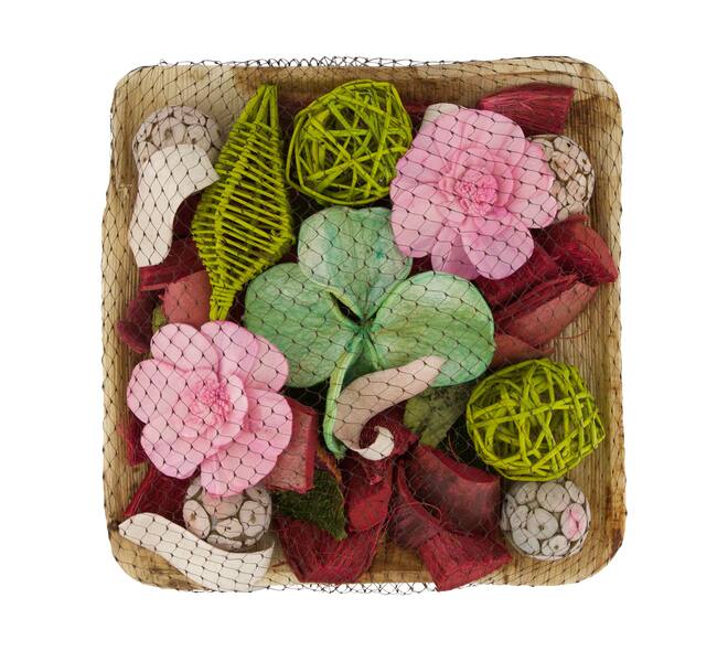 Potpourri with acacia plate nature 25.5x25.5x8cm