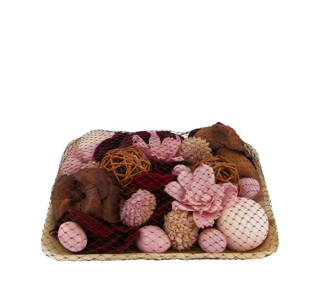 Potpourri with acacia plate nature 25.5x25.5x8cm - Multi