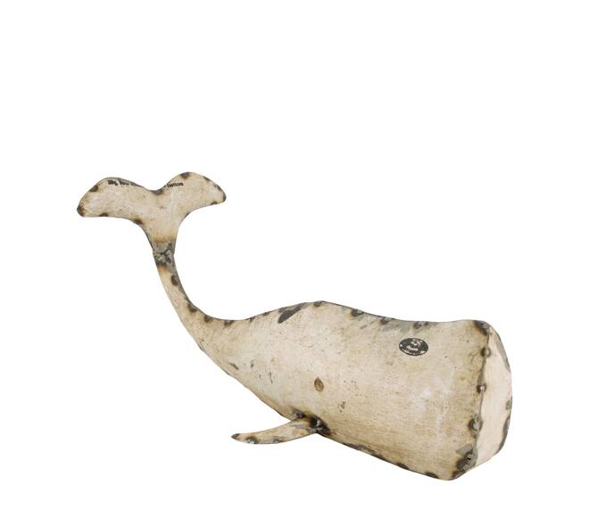 Statue whale metal 38x18x19cm