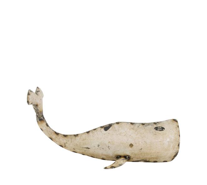 Statue whale metal 38x18x19cm
