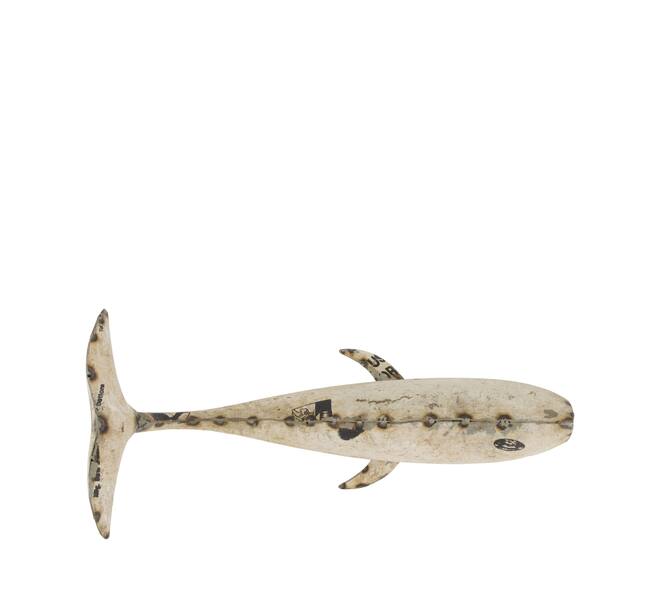 Statue whale metal 38x18x19cm