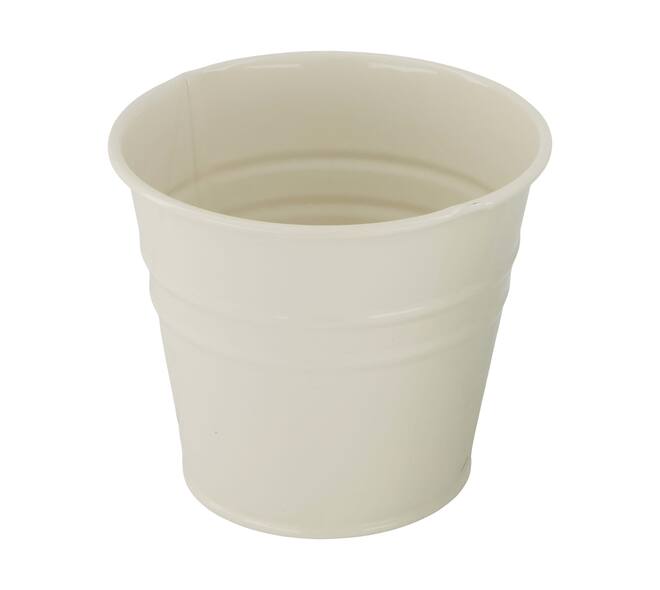 Planter round metal 17x17x16cm