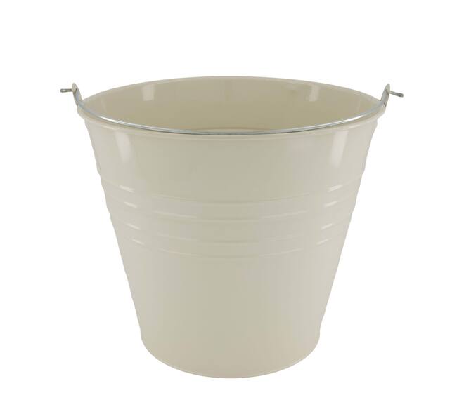 Bucket round metal with handle 30x30x27cm