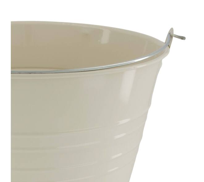 Bucket round metal with handle 30x30x27cm