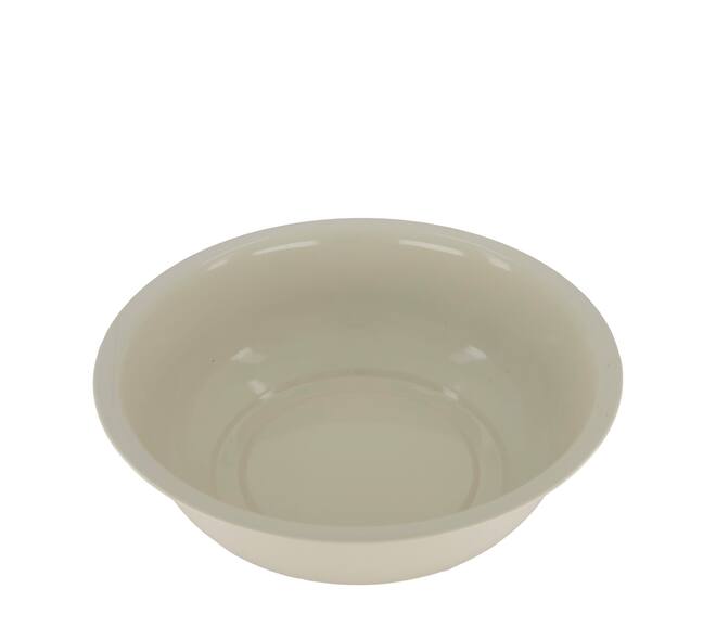 Bowl round metal 34x34x9.5cm - Cream