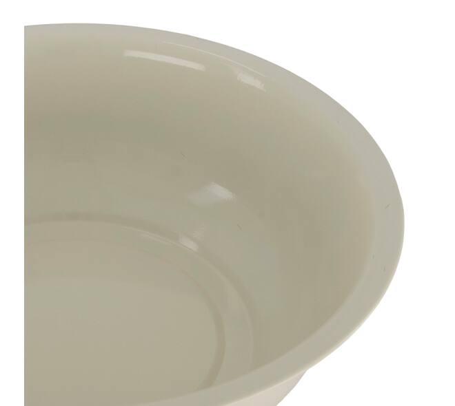 Bowl round metal 34x34x9.5cm - Cream