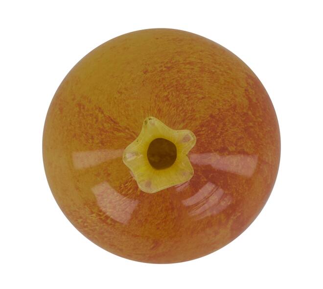 Statue pomegranate glass 12x12x13cm - Orange