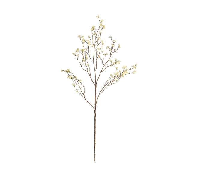 Branch flower spray artificial 118x30x6cm - White