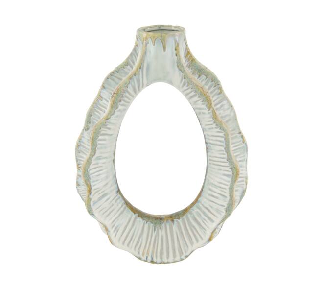 Vase ceramic 27x10x36cm - White